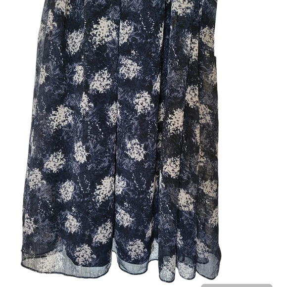 Joie Flowy Mini Dress Baltic Print Womens Medium Wedding Guest Cocktail Party - Picture 5 of 13